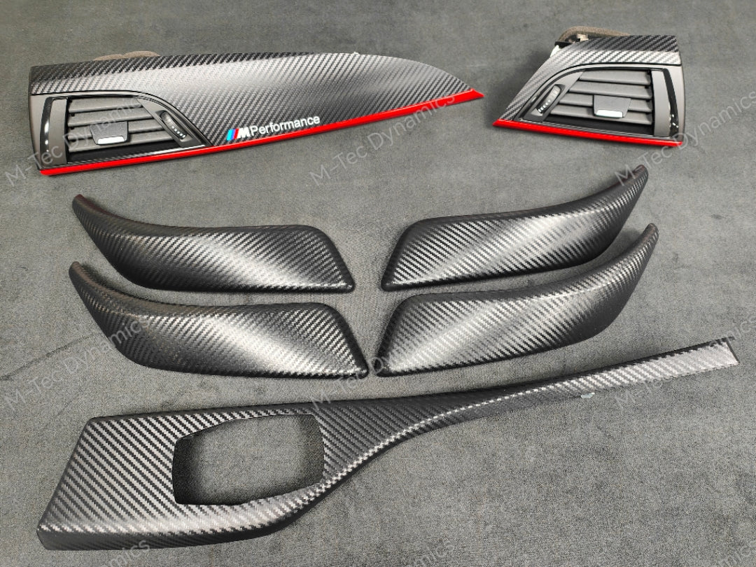 BMW F20 INTERIOR TRIM SET - 3D CARBON / RED ACCENT