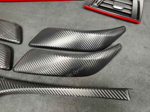 BMW F20 INTERIOR TRIM SET - 3D CARBON / RED ACCENT (#9)