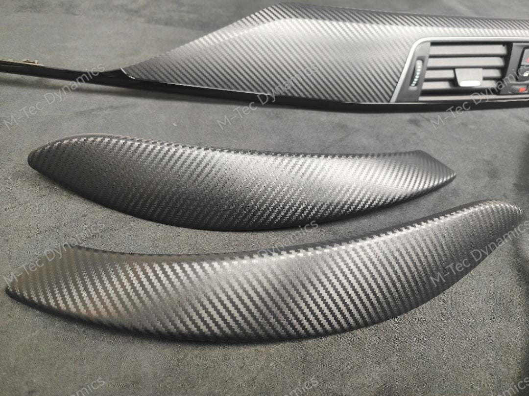 BMW F32 COUPE LCI INTERIOR TRIM SET - 3D CARBON / BLACK ACCENT