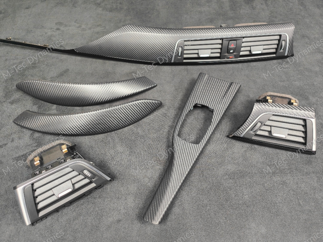 BMW F32 COUPE LCI INTERIOR TRIM SET - 3D CARBON / BLACK ACCENT