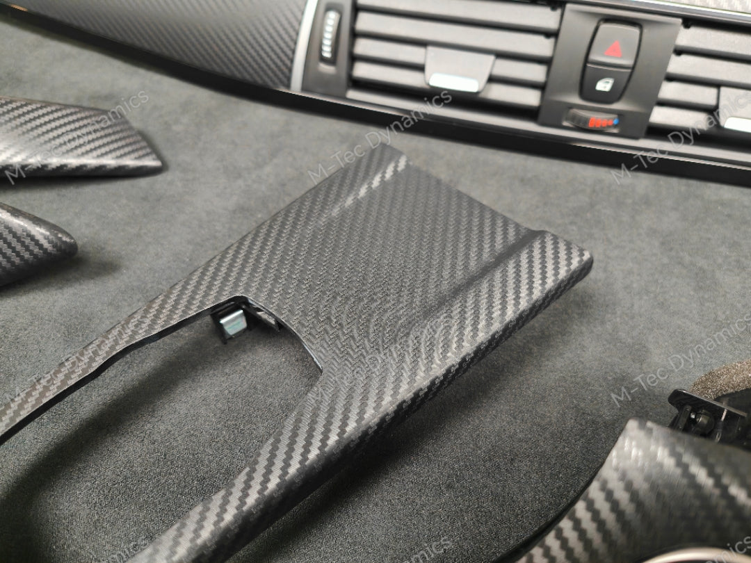 BMW F30 F31 F36 LCI INTERIOR TRIM SET - 3D CARBON / BLACK ACCENT