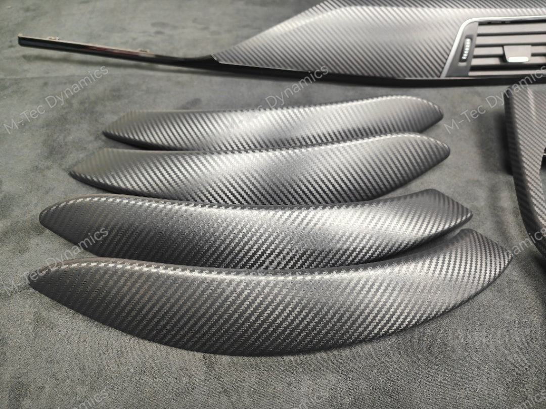 BMW F30 F31 F36 LCI INTERIOR TRIM SET - 3D CARBON / BLACK ACCENT