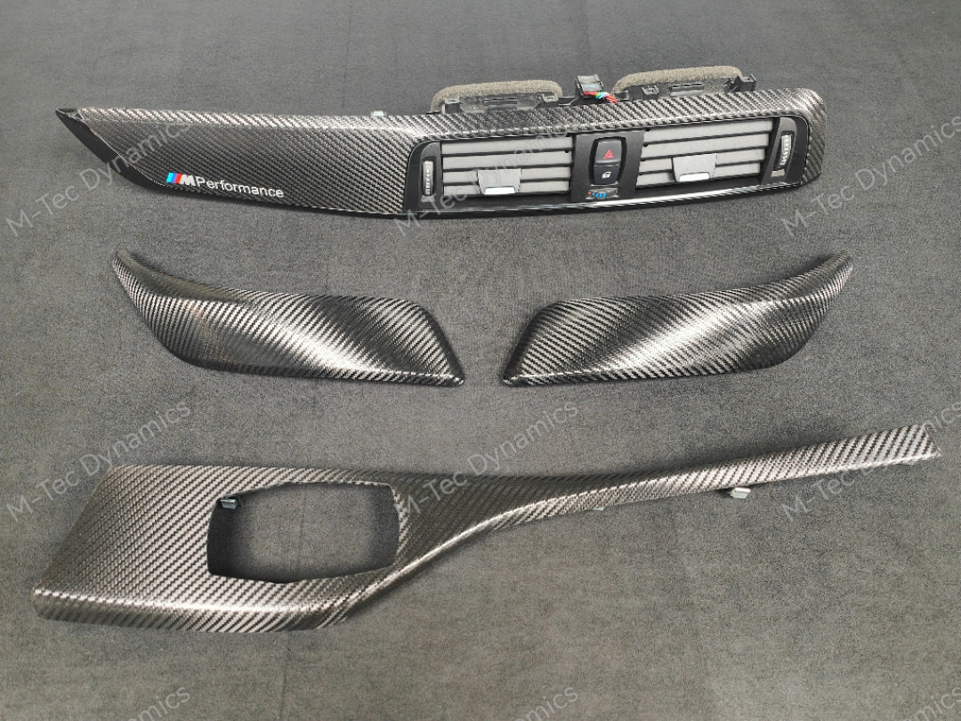 BMW F21 F22 LCI-2 INTERIOR TRIM SET - TEXTURED CARBON / GLOSS BLACK ACCENT