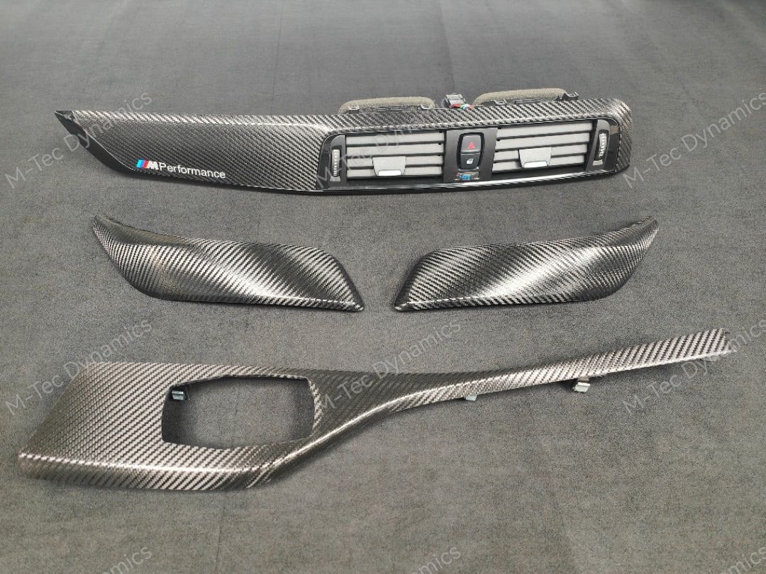 BMW F21 F22 LCI-2 INTERIOR TRIM SET - TEXTURED CARBON / GLOSS BLACK ACCENT