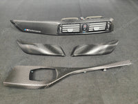 BMW F21 F22 LCI-2 INTERIOR TRIM SET - TEXTURED CARBON / GLOSS BLACK ACCENT