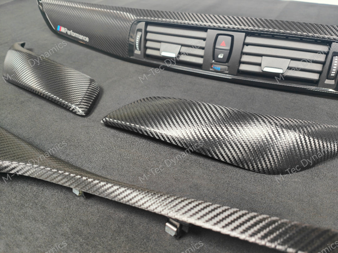 BMW F21 F22 LCI-2 INTERIOR TRIM SET - TEXTURED CARBON / GLOSS BLACK ACCENT