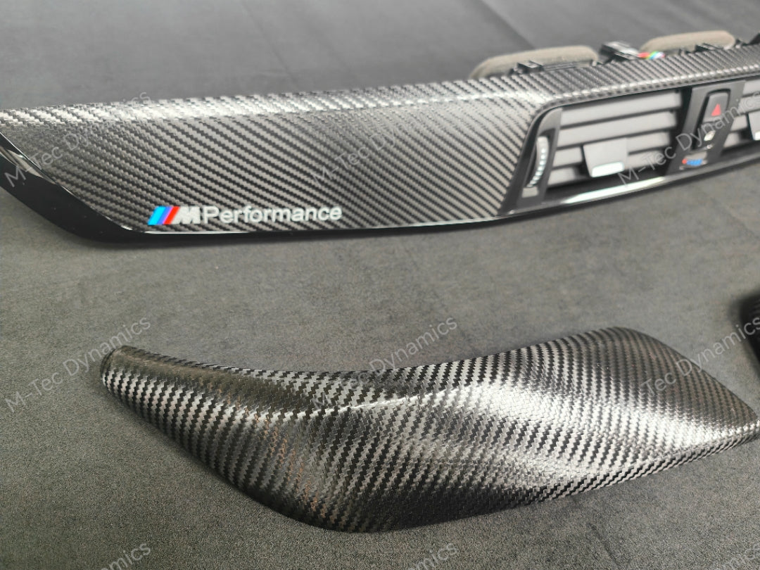 BMW F21 F22 LCI-2 INTERIOR TRIM SET - TEXTURED CARBON / GLOSS BLACK ACCENT
