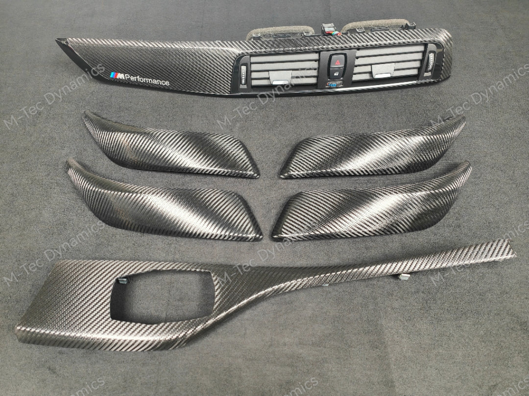 BMW F20 LCI-2 INTERIOR TRIM SET - TEXTURED CARBON / GLOSS BLACK ACCENT