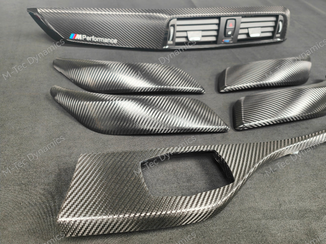 BMW F20 LCI-2 INTERIOR TRIM SET - TEXTURED CARBON / GLOSS BLACK ACCENT