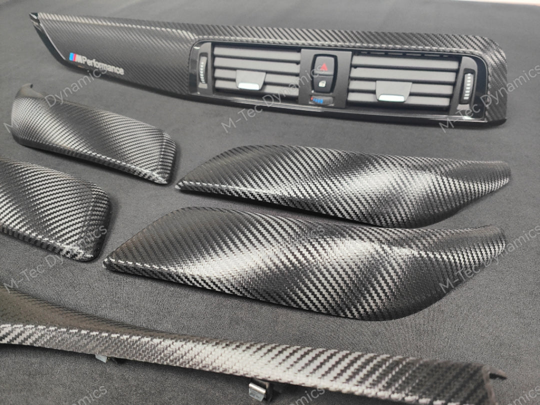 BMW F20 LCI-2 INTERIOR TRIM SET - TEXTURED CARBON / GLOSS BLACK ACCENT