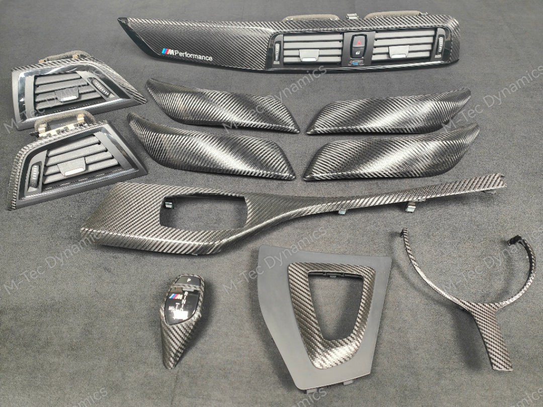 WRAPPING SERVICE - BMW F20 F21 F22 F23 LCI-2 INTERIOR TRIM SET - TEXTURED CARBON