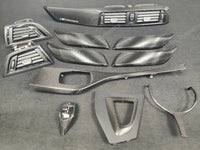 WRAPPING SERVICE - BMW F20 F21 F22 F23 LCI-2 INTERIOR TRIM SET - TEXTURED CARBON