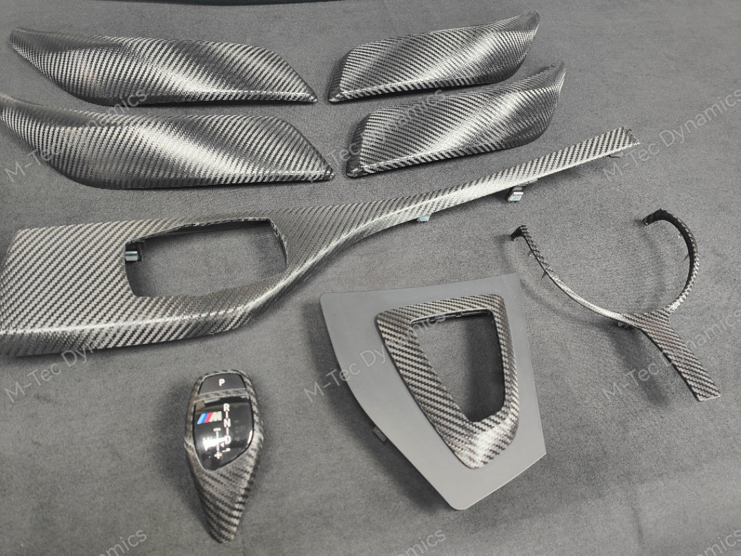 WRAPPING SERVICE - BMW F20 F21 F22 F23 LCI-2 INTERIOR TRIM SET - TEXTURED CARBON