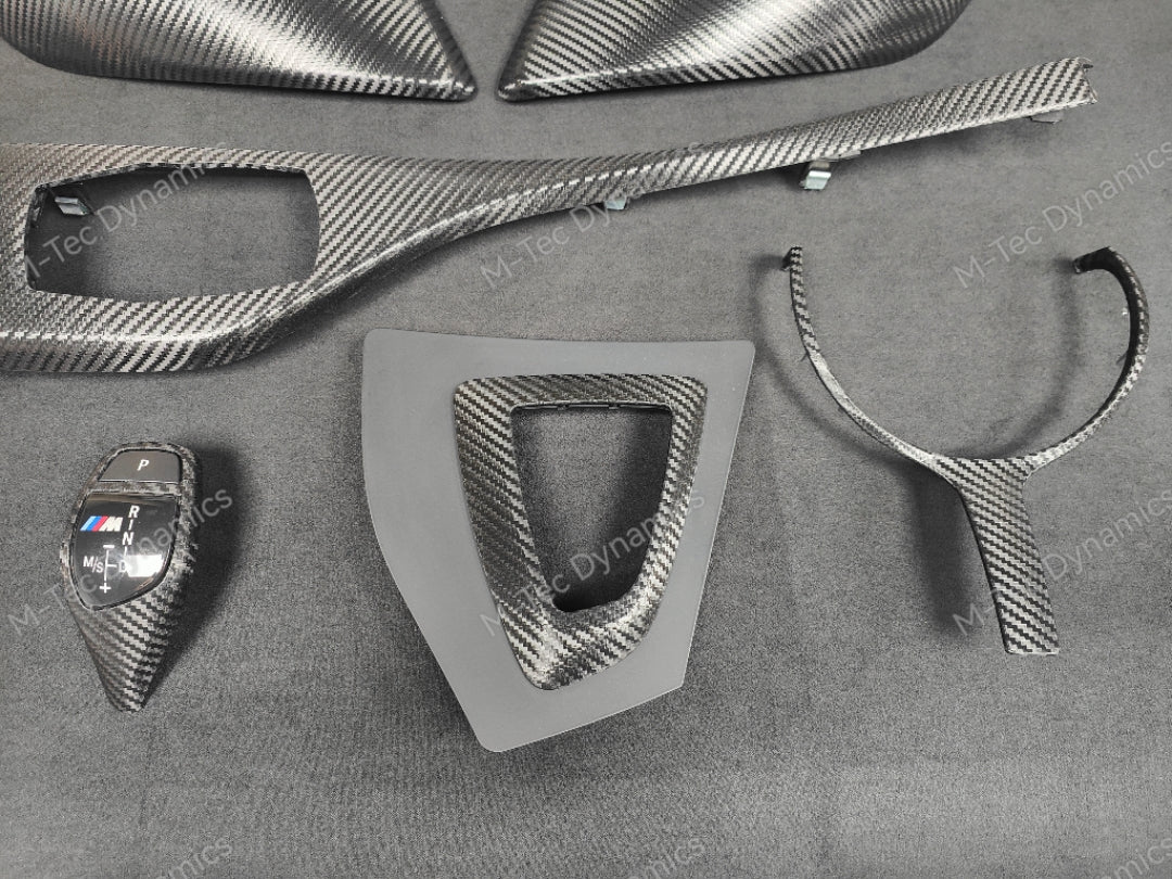 WRAPPING SERVICE - BMW F20 F21 F22 F23 LCI-2 INTERIOR TRIM SET - TEXTURED CARBON