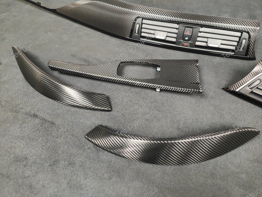 BMW F32 COUPE LCI INTERIOR TRIM SET - TEXTURED CARBON / GLOSS BLACK ACCENT