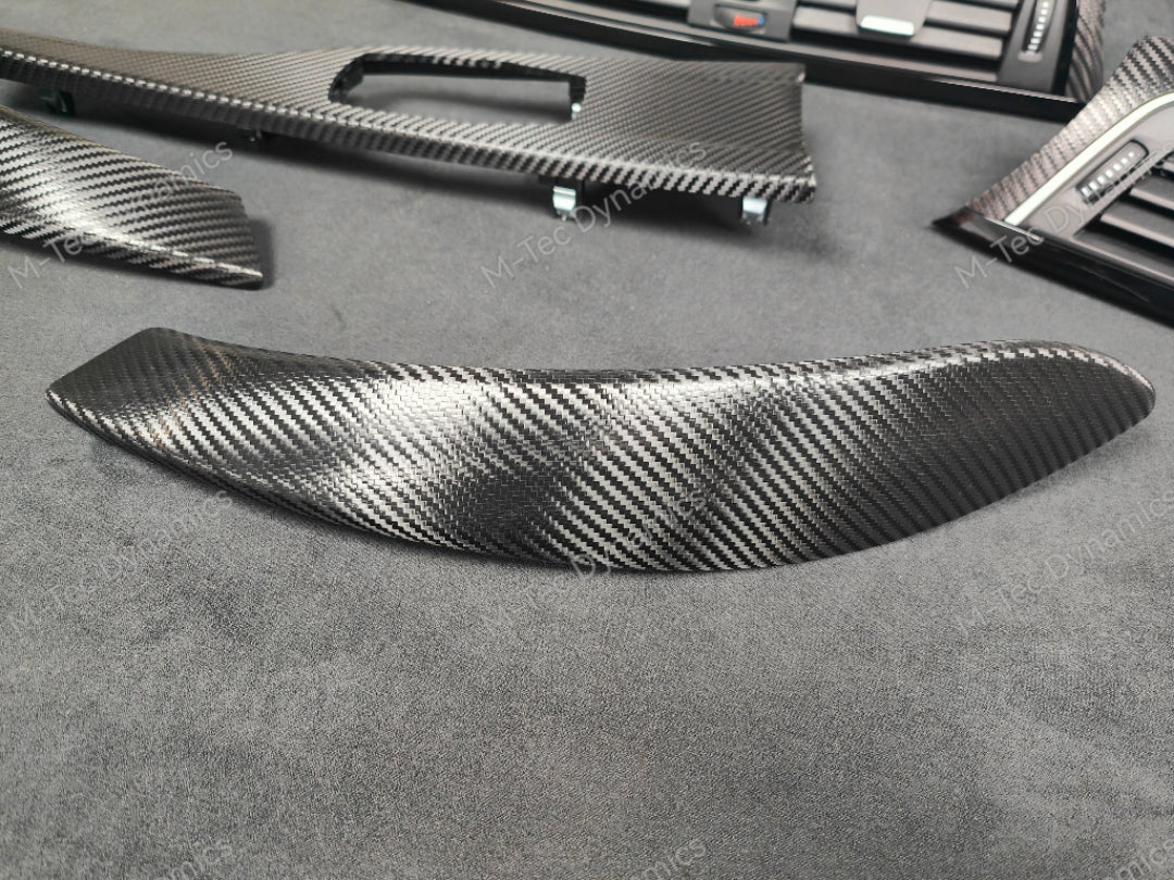 BMW F32 COUPE LCI INTERIOR TRIM SET - TEXTURED CARBON / GLOSS BLACK ACCENT