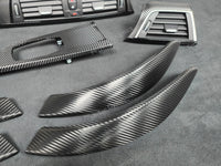 BMW F30 F31 F36 F80 LCI INTERIOR TRIM SET - TEXTURED CARBON / GLOSS BLACK ACCENT