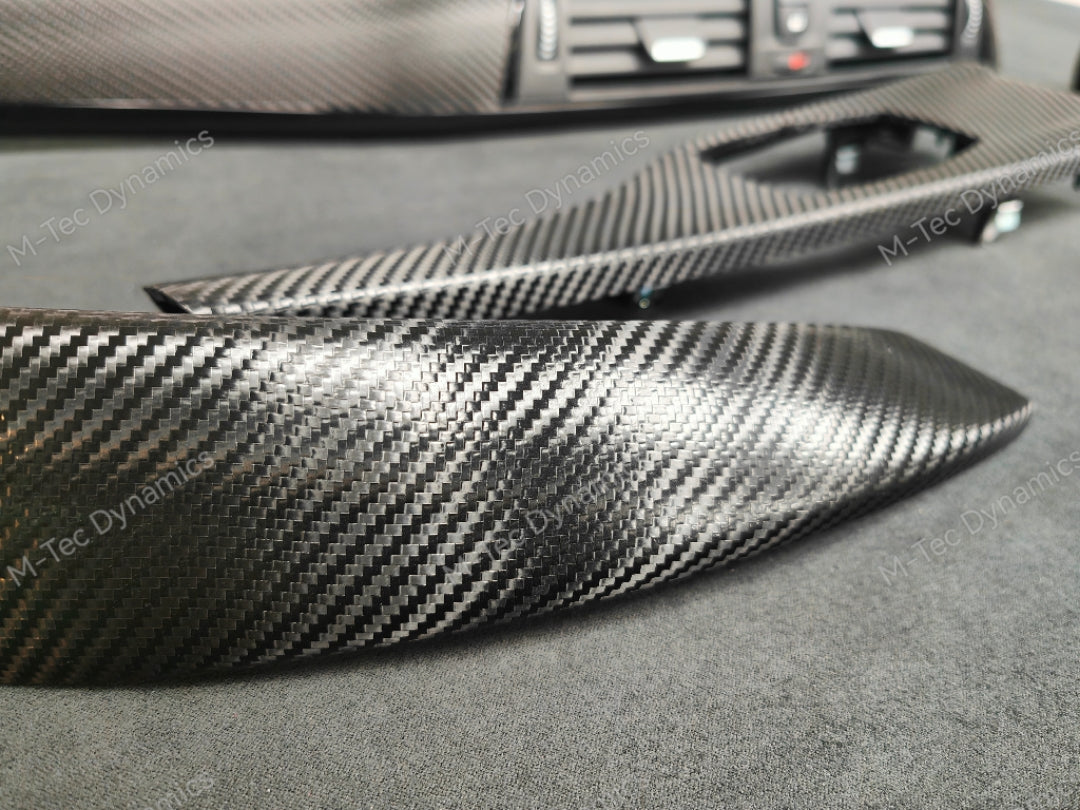 BMW F32 COUPE LCI INTERIOR TRIM SET - TEXTURED CARBON / GLOSS BLACK ACCENT