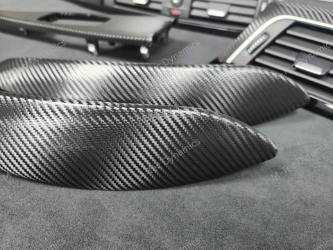 BMW F30 F80 M3 3-SERIES LCI INTERIOR TRIM SET - DEEP TEXTURED GLOSSY CARBON / GLOSS BLACK ACCENT (MTD-TEX)