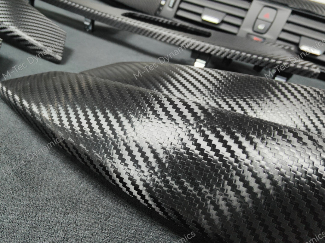BMW F30 F31 F36 F80 LCI INTERIOR TRIM SET - TEXTURED CARBON / GLOSS BLACK ACCENT
