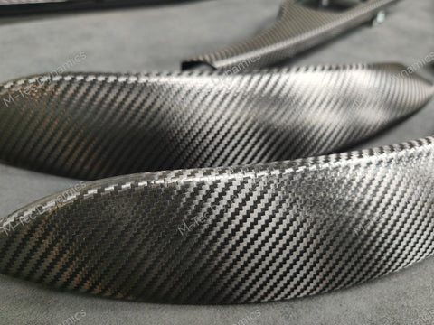 BMW F30 F80 M3 3-SERIES LCI INTERIOR TRIM SET - DEEP TEXTURED GLOSSY CARBON / GLOSS BLACK ACCENT (MTD-TEX)