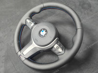 BMW F-SERIES NAPPA LEATHER TRI-STITCH STEERING WHEEL (MANUAL) - BMW 1 2 3 4 SERIES F20 F22 F30 F32 M2 M3 M4