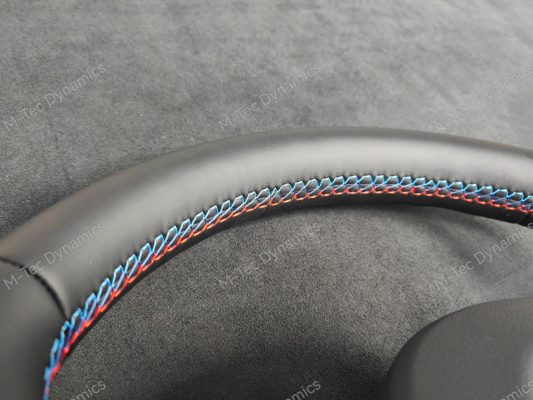 BMW F-SERIES NAPPA LEATHER TRI-STITCH STEERING WHEEL (MANUAL) - BMW 1 2 3 4 SERIES F20 F22 F30 F32 M2 M3 M4