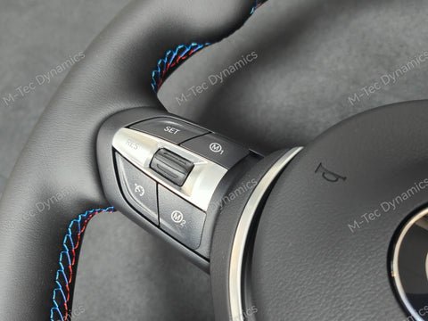 BMW F-SERIES NAPPA LEATHER TRI-STITCH STEERING WHEEL (MANUAL) - BMW 5 6 SERIES F10 F11 M5 F06 F12 F13 M6