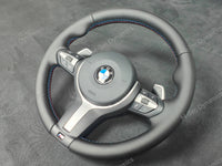BMW F-SERIES NAPPA LEATHER TRI-STITCH STEERING WHEEL (AUTO) - BMW 1 2 3 4 SERIES F20 F22 F30 F32 M2 M3 M4