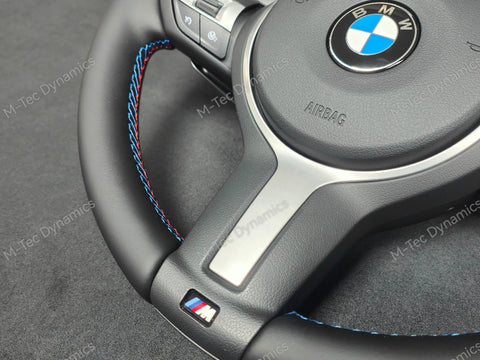BMW F-SERIES NAPPA LEATHER TRI-STITCH STEERING WHEEL (AUTO) - BMW 5 6 SERIES F10 F11 M5 F06 F12 F13 M6