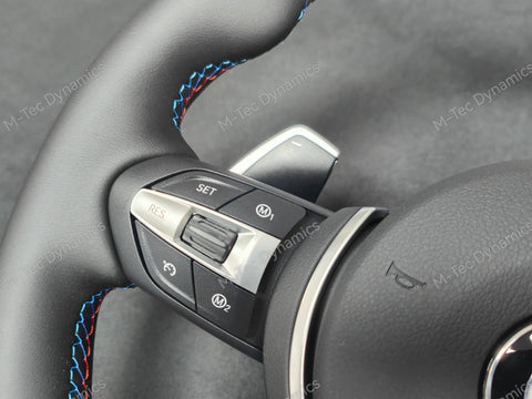 BMW F-SERIES NAPPA LEATHER TRI-STITCH STEERING WHEEL (AUTO) - BMW 5 6 SERIES F10 F11 M5 F06 F12 F13 M6