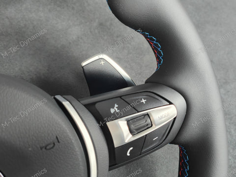 BMW F-SERIES NAPPA LEATHER TRI-STITCH STEERING WHEEL (AUTO) - BMW 5 6 SERIES F10 F11 M5 F06 F12 F13 M6