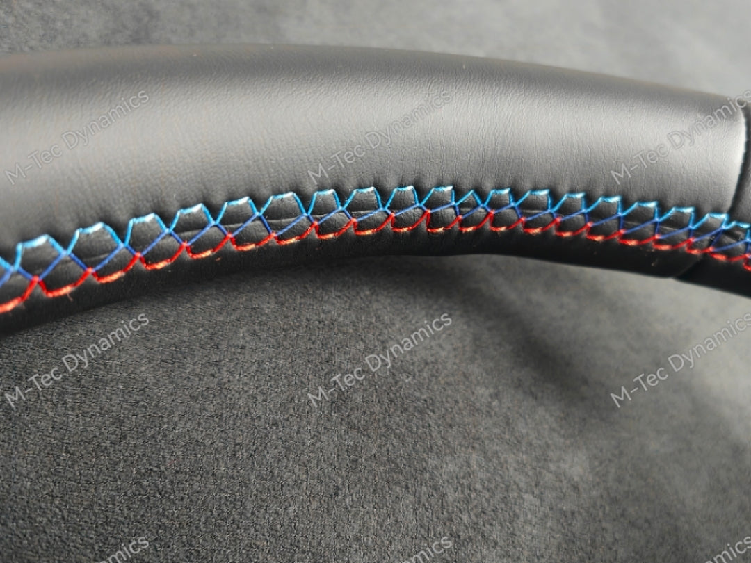 BMW F-SERIES NAPPA LEATHER TRI-STITCH STEERING WHEEL (AUTO) - BMW 1 2 3 4 SERIES F20 F22 F30 F32 M2 M3 M4