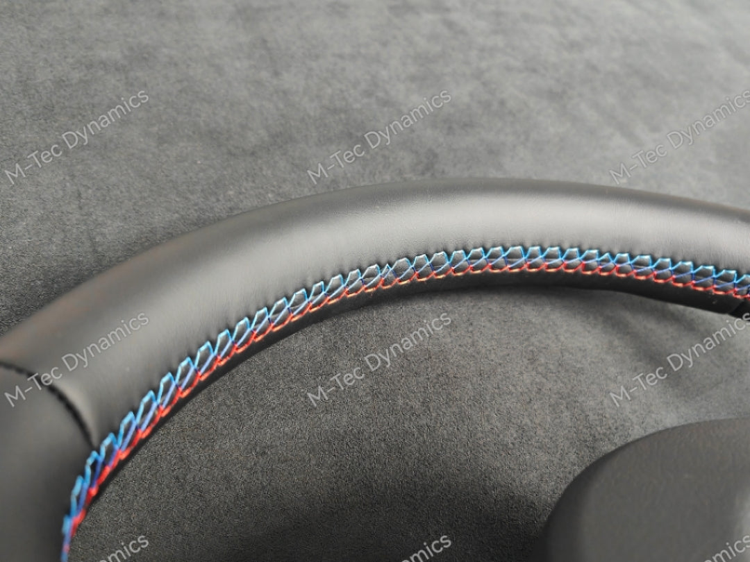 BMW F-SERIES NAPPA LEATHER TRI-STITCH STEERING WHEEL (AUTO) - BMW 1 2 3 4 SERIES F20 F22 F30 F32 M2 M3 M4