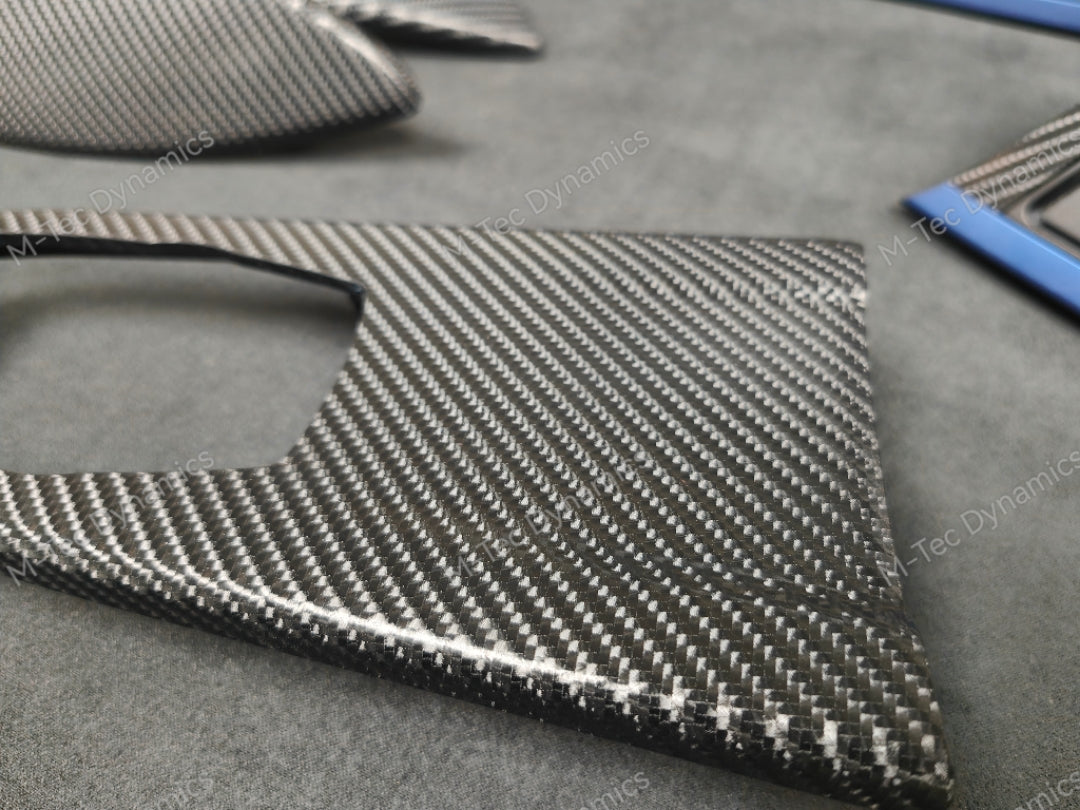 BMW F32 COUPE F82 M4 INTERIOR TRIM SET - 4D CARBON / BLUE ACCENT