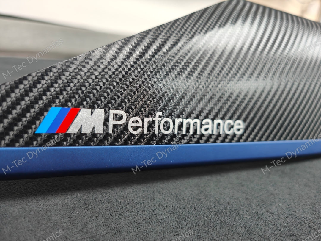BMW F32 COUPE F82 M4 INTERIOR TRIM SET - 4D CARBON / BLUE ACCENT