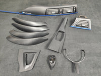 WRAPPING SERVICE - BMW F3X INTERIOR TRIM SET - 3D CARBON / BLUE ACCENT (F30 F31 F32 F33 F36)