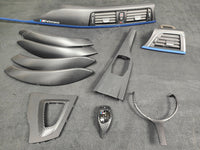 WRAPPING SERVICE - BMW F3X INTERIOR TRIM SET - 3D CARBON / BLUE ACCENT (F30 F31 F32 F33 F36)
