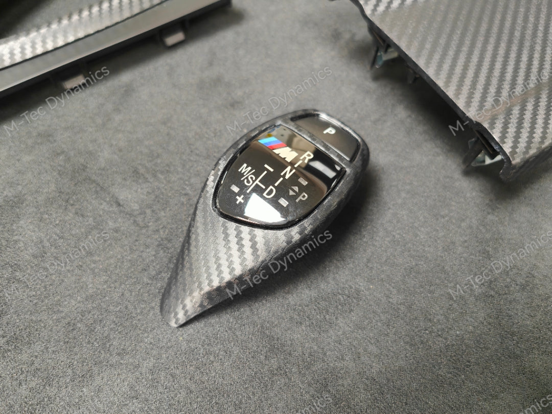 WRAPPING SERVICE - BMW F3X INTERIOR TRIM SET - 3D CARBON / BLUE ACCENT (F30 F31 F32 F33 F36)