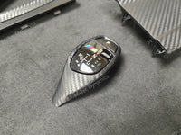 WRAPPING SERVICE - BMW F3X INTERIOR TRIM SET - 3D CARBON / BLUE ACCENT (F30 F31 F32 F33 F36)
