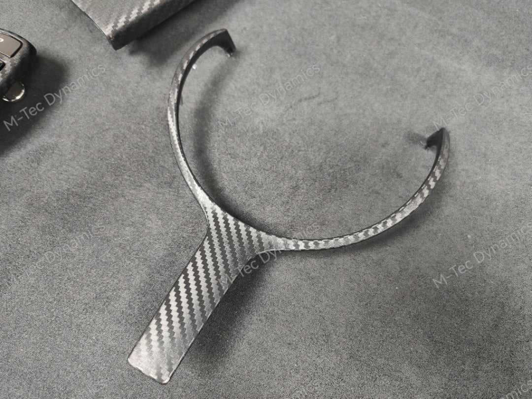 WRAPPING SERVICE - BMW F3X INTERIOR TRIM SET - 3D CARBON / BLUE ACCENT (F30 F31 F32 F33 F36)