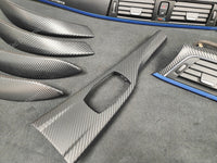 WRAPPING SERVICE - BMW F3X INTERIOR TRIM SET - 3D CARBON / BLUE ACCENT (F30 F31 F32 F33 F36)