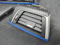 WRAPPING SERVICE - BMW F3X INTERIOR TRIM SET - 3D CARBON / BLUE ACCENT (F30 F31 F32 F33 F36)