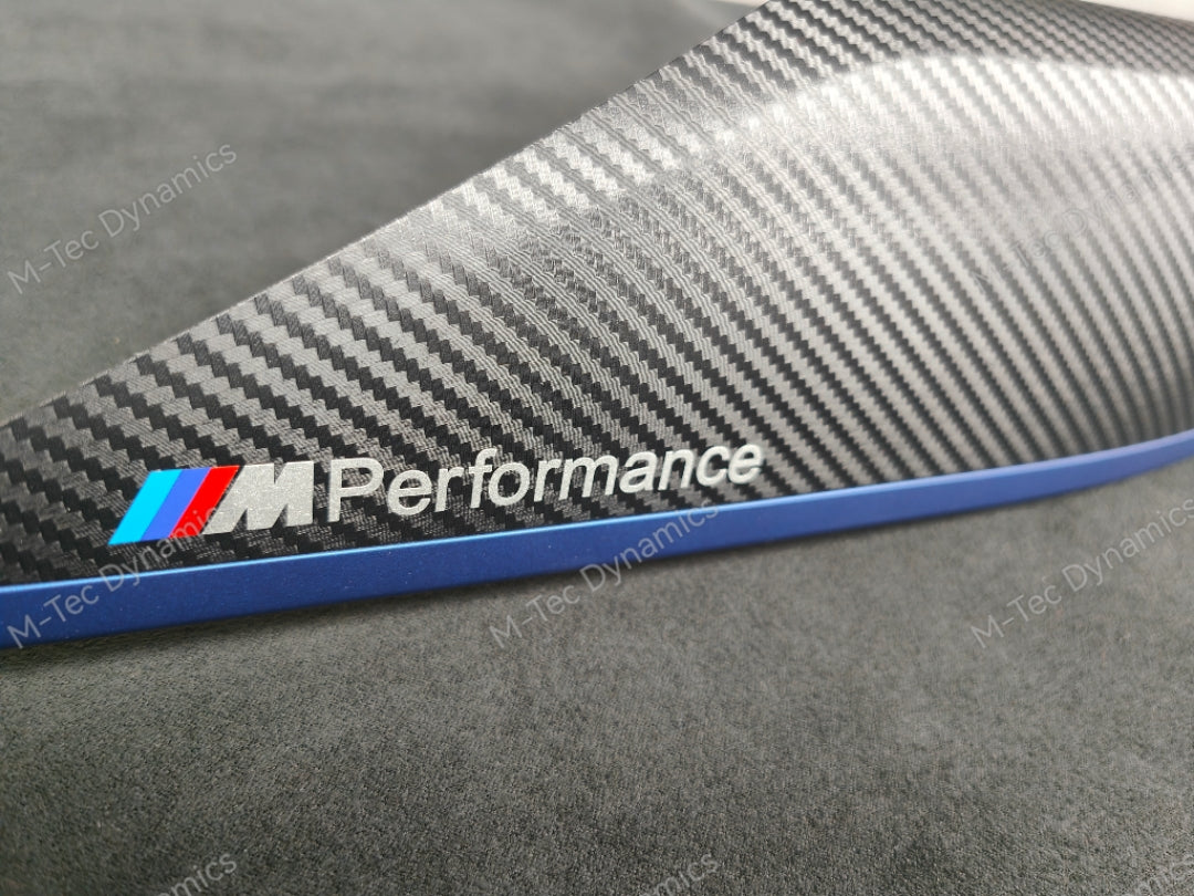 BMW F30 F31 F36 F80 LCI INTERIOR TRIM SET - 3D CARBON / BLUE ACCENT