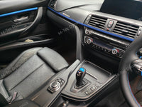 WRAPPING SERVICE - BMW F3X INTERIOR TRIM SET - 3D CARBON / BLUE ACCENT (F30 F31 F32 F33 F36)