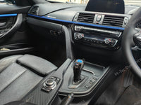WRAPPING SERVICE - BMW F3X INTERIOR TRIM SET - 3D CARBON / BLUE ACCENT (F30 F31 F32 F33 F36)