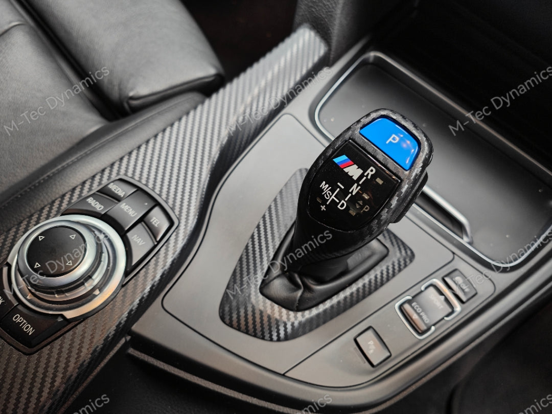 WRAPPING SERVICE - BMW F3X INTERIOR TRIM SET - 3D CARBON / BLUE ACCENT (F30 F31 F32 F33 F36)