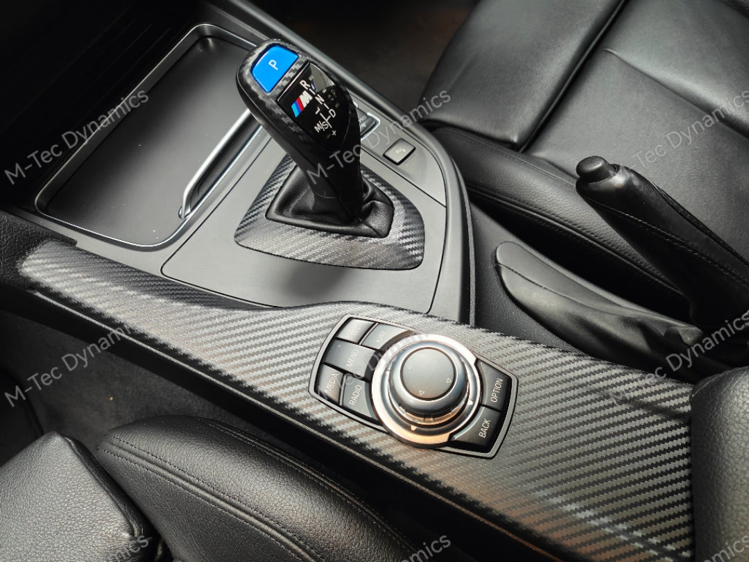 WRAPPING SERVICE - BMW F3X INTERIOR TRIM SET - 3D CARBON / BLUE ACCENT (F30 F31 F32 F33 F36)
