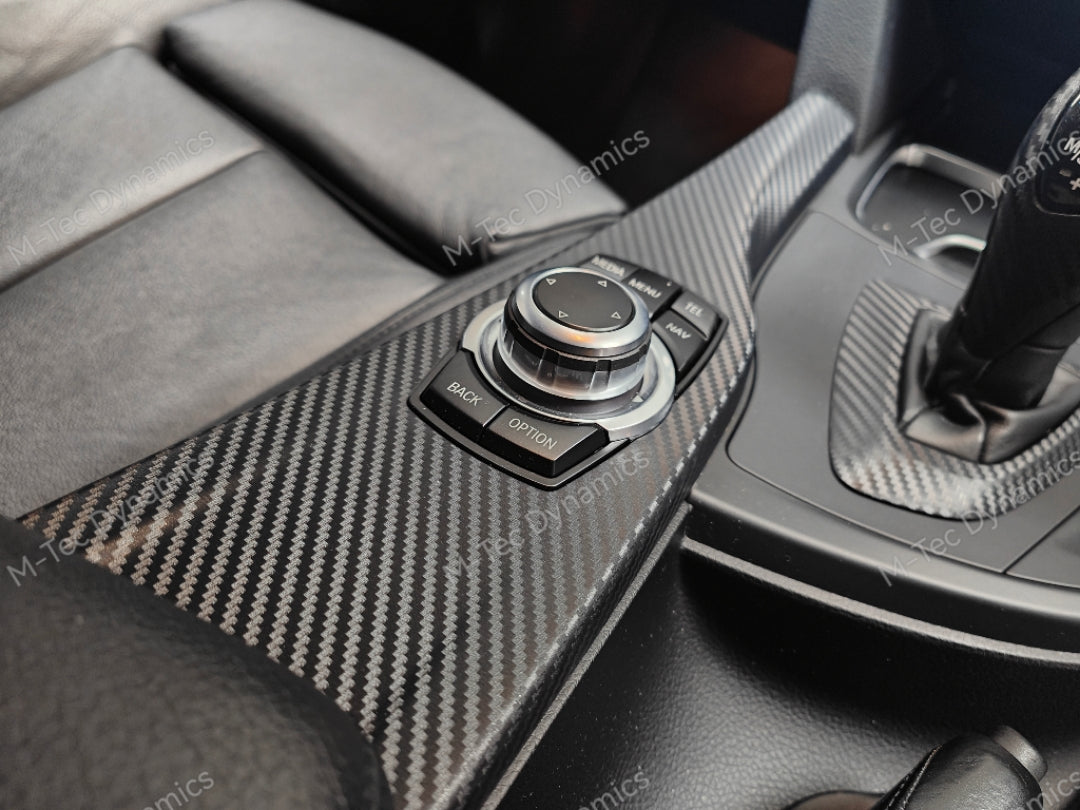 WRAPPING SERVICE - BMW F3X INTERIOR TRIM SET - 3D CARBON / BLUE ACCENT (F30 F31 F32 F33 F36)