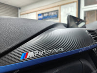 WRAPPING SERVICE - BMW F3X INTERIOR TRIM SET - 3D CARBON / BLUE ACCENT (F30 F31 F32 F33 F36)